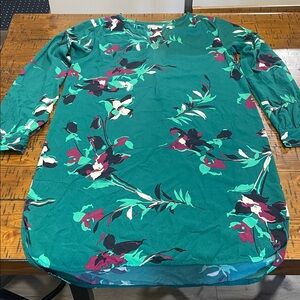 Merona Green Floral Dress